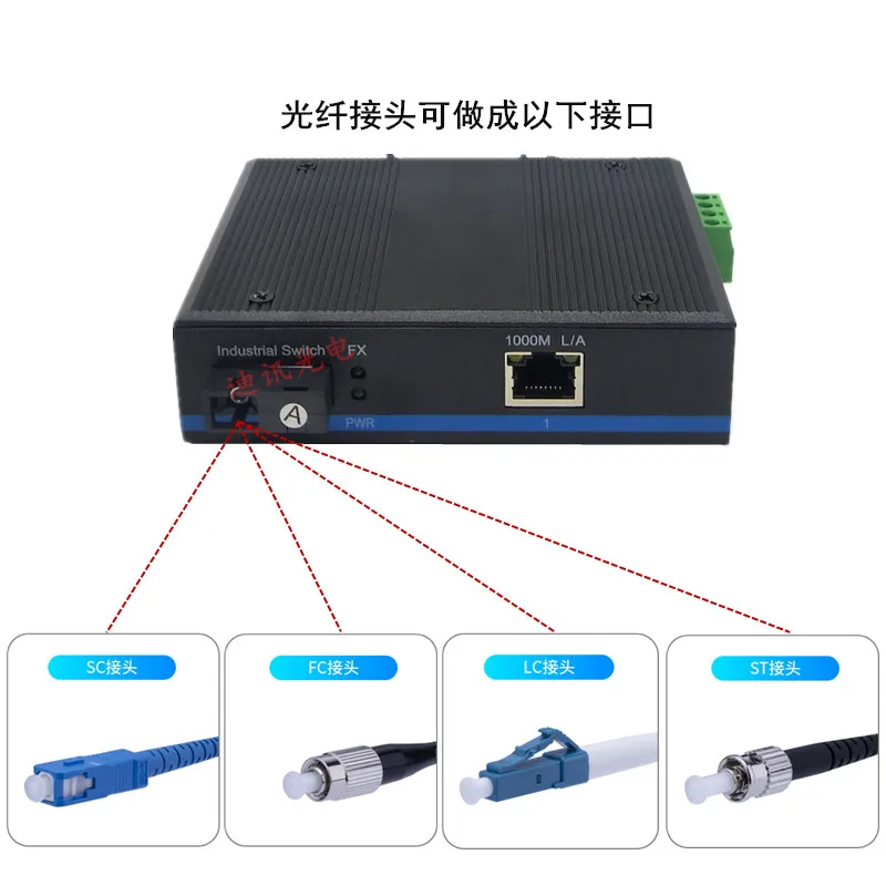 Rail Fiber Optic Transceiver 100Mbps Single-mode Single Fiber 1 Optical 1/2/4/8 Electrical Dual Fiber Multimode SC/FC