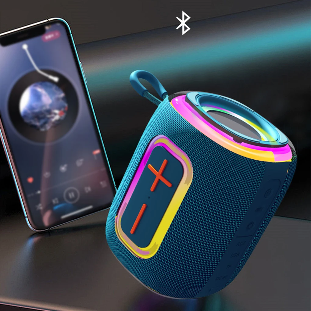 

Портативный Bluetooth-динамик Мощный высококачественный беспроводной бас-динамик Аккумулятор 3000 мАч IPX5 Водонепроницаемые световые эффекты RGB