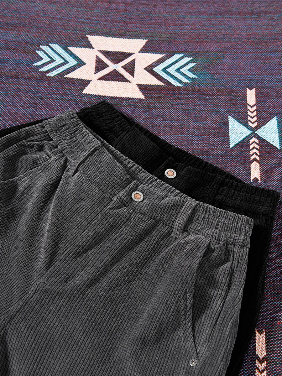 

Heavyweight Retro Corduroy Pants, Autumn/Winter American Style, Loose Straight Leg, Thickened, Trendy Men's Casual Pants