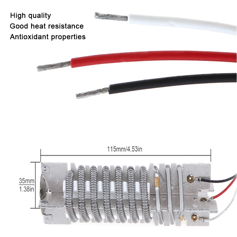 Nucleo della pistola termica AC220V con protezione contro il surriscaldamento nucleo dell'aria calda a tre fili per utensile elettrico della pistola termica da 1500W/2000W