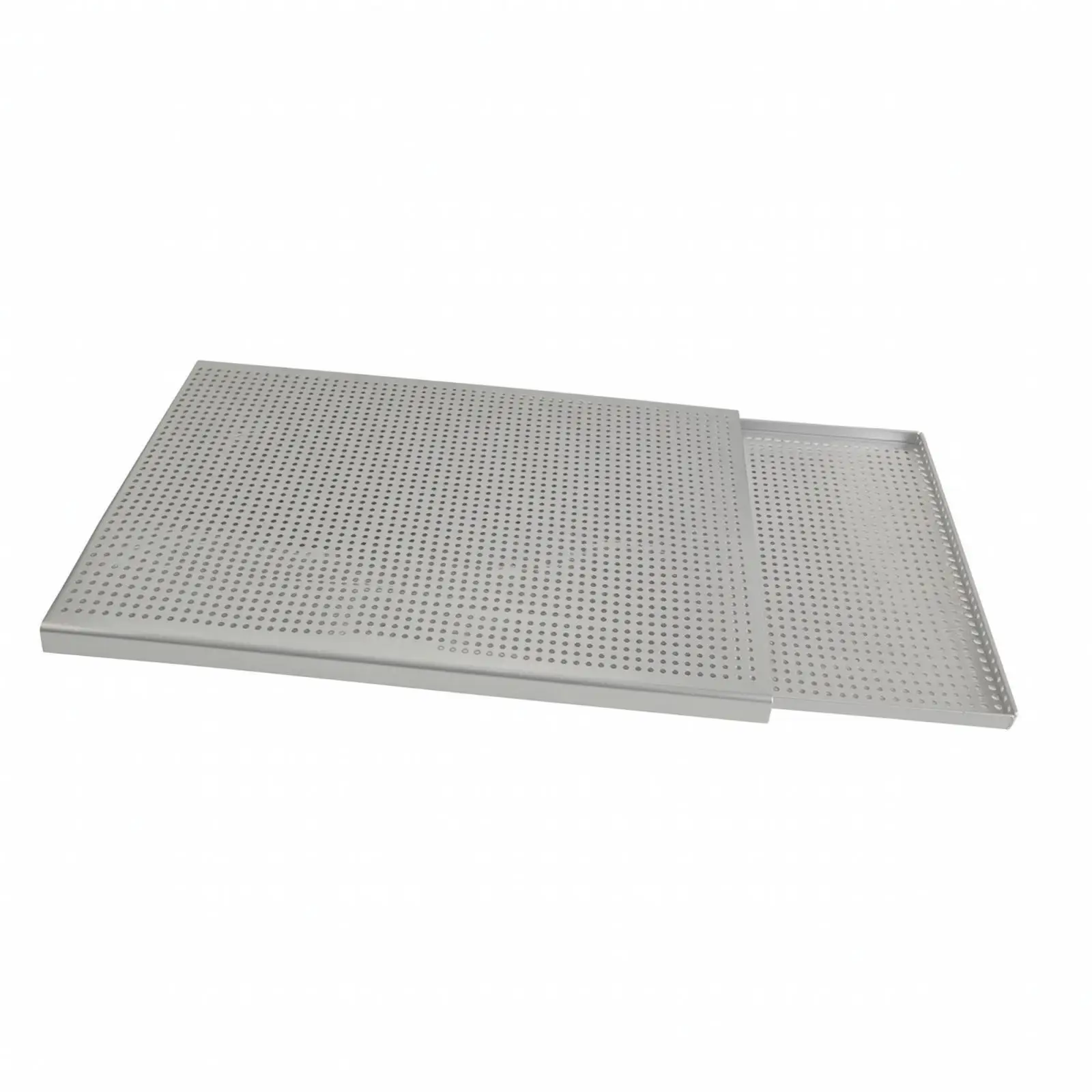 2 Pieces Perforated Pastry Cooking Tray Low-Profile Puff Pastry Cooking Tray with Perforations Rigid Perforated Aluminum Sheet