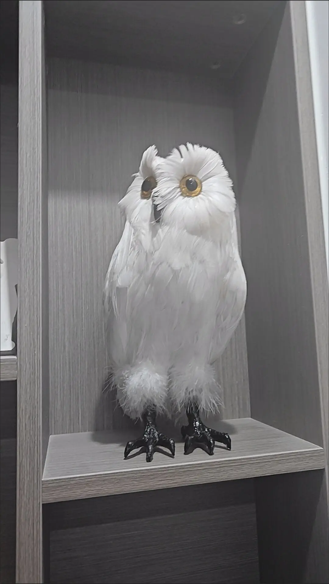 one simulation foam&feather white owl model home garden decoration gift about 30cm a0154
