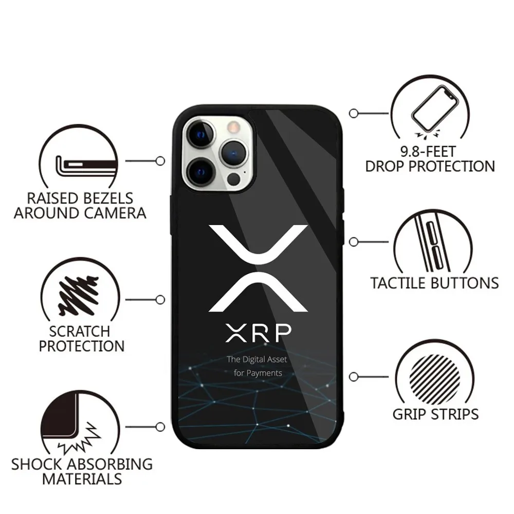 Xrp Ripple Crypto Phone Case Strong Magnetic For IPhone 15,14,13,Pro,Max,Plus,11,12,Mini For Magsafe Wireless Charging