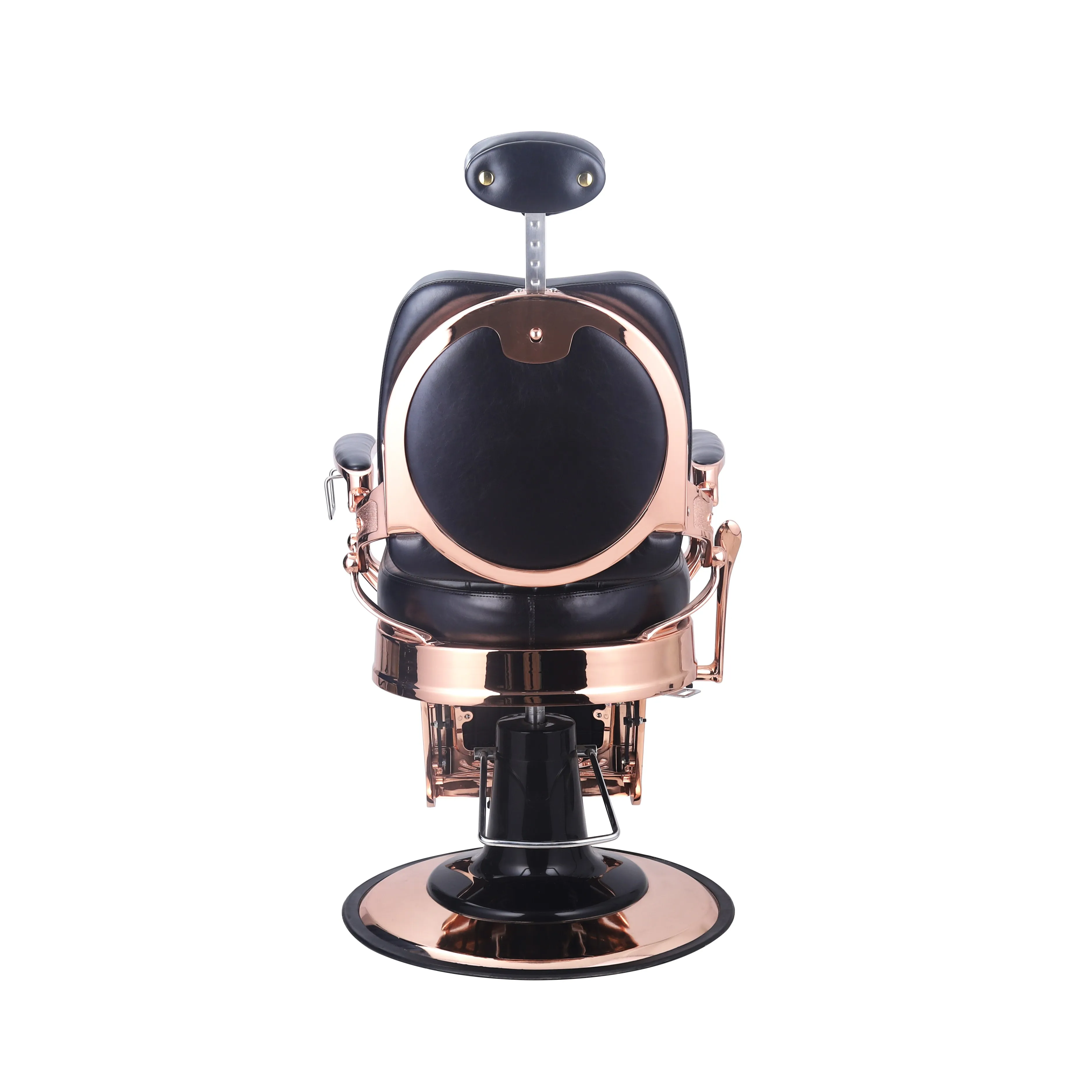 High Quality Contemporary Luxury Heavy Duty PU Leather Modern Salon Barber Chair With Headrest Chrome Round Base For Barber Shop