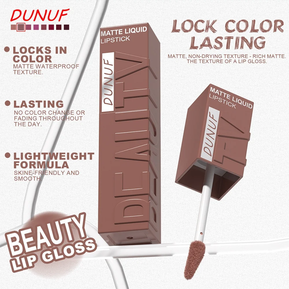 Samtiges Lippenlack Lippenstift Set Pflegend Wasserfest Langhaltend_voghion.com