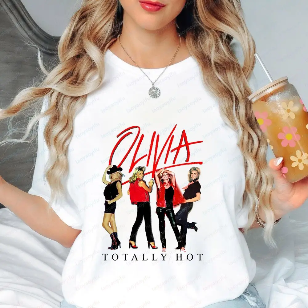 Olivia Newton-John - Casual Fashion Fun Crazy Neutral Classic Short-Sleeved Men's and Women's Universal T-Shirt