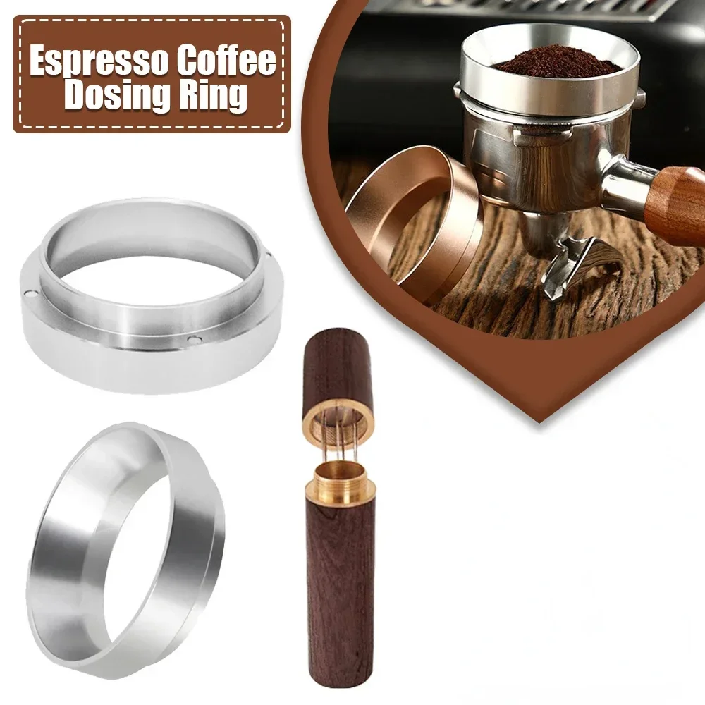 

51/53/58mm Espresso Coffee Dosing Ring Magnetic Coffee Dosing Funnel Compatible with Espresso Portafilter Coffee Powder Ring