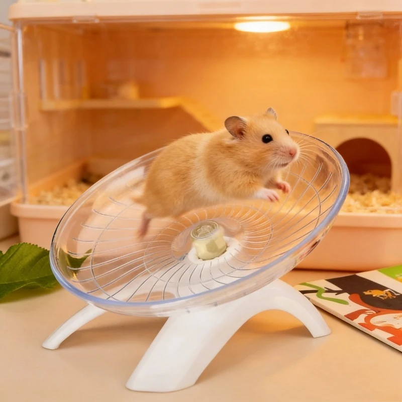 

Flying Saucer Shape Hamster Running Wheel Silent Exercise Toy Smooth Surface Pet Sports Supply for Small Animals Hamster Playing