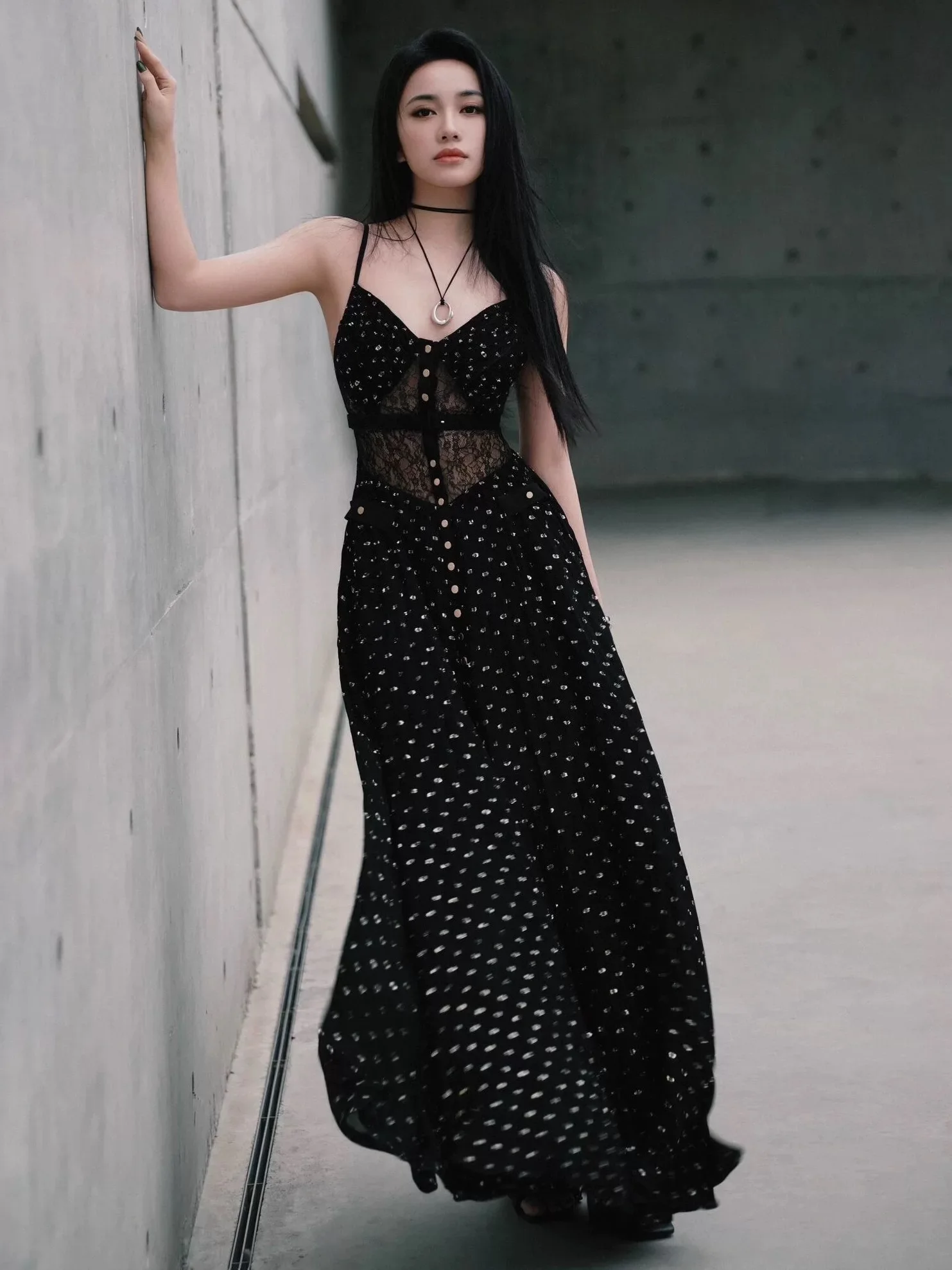 

Retro Sexy Lace See-tough Chiffon ter Ne Gown Women's Holiday Dr A-Line Skirt Long Dr Bal Svel Gown