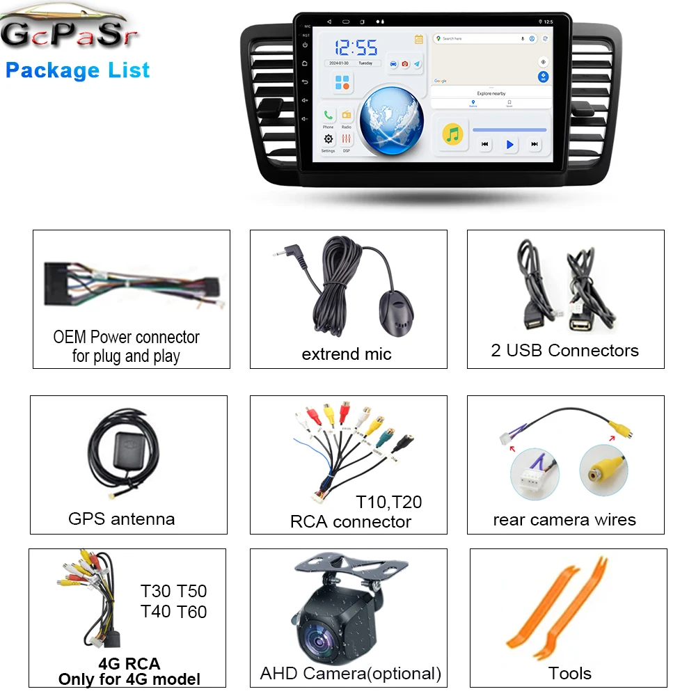 Lecteur multimédia Android pour Subaru Outback 3 Legacy 4 2004 2005 2007 2008 2009, autoradio vidéo GPS Bluetooth HD écran Auto 4G