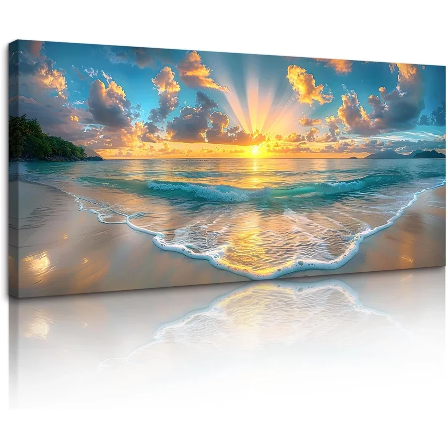 

Пляж Восход 5D Мозаика Настенное Искусство Морской Пейзаж Полная Алмазная Вышивка Океанские Волны Морской Пейзаж Прибрежный Гостиная Большой Домашний Декор