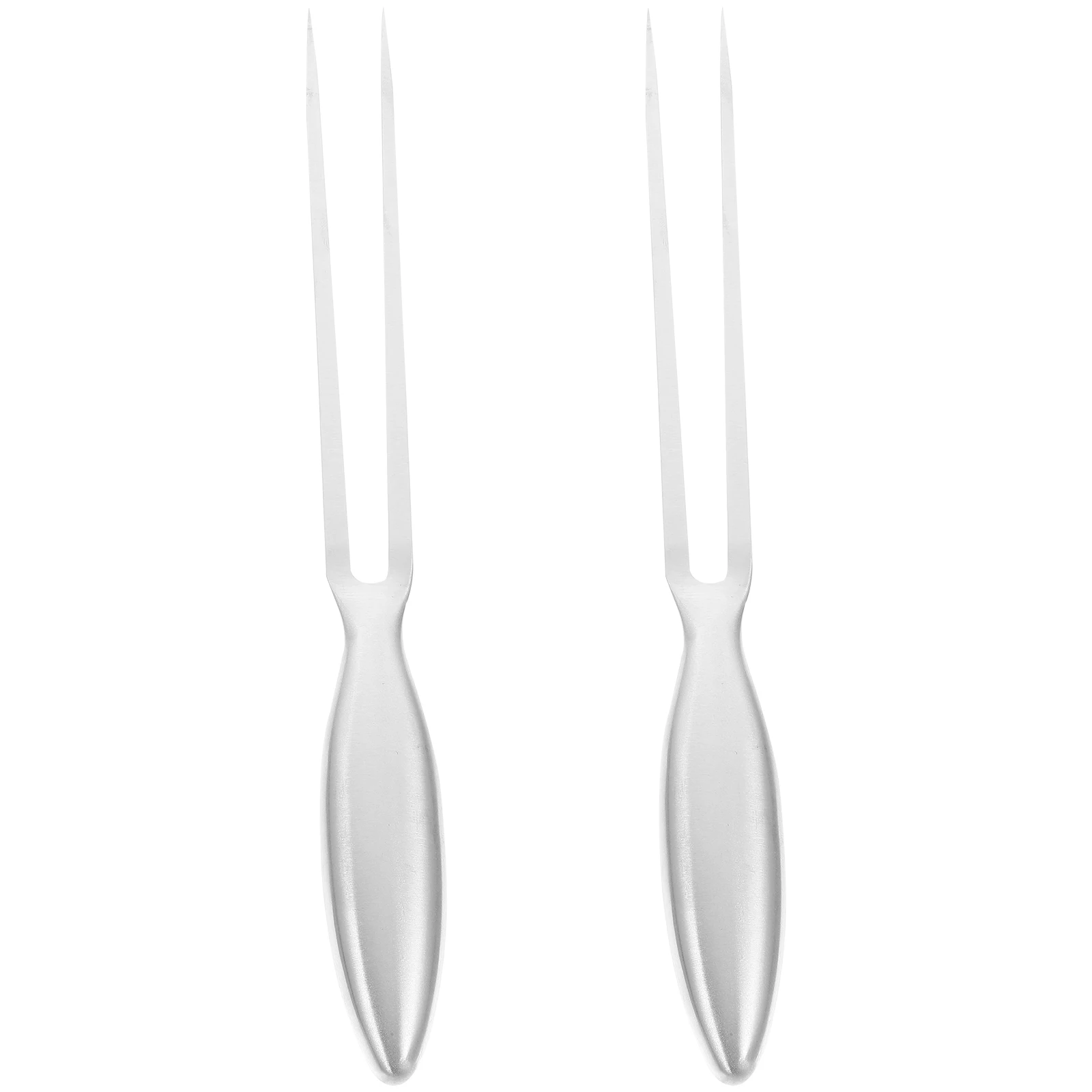 

2 Fork Stainless Steel Meat Forks Serving Kitchen Cooking Barbecue Large Silver