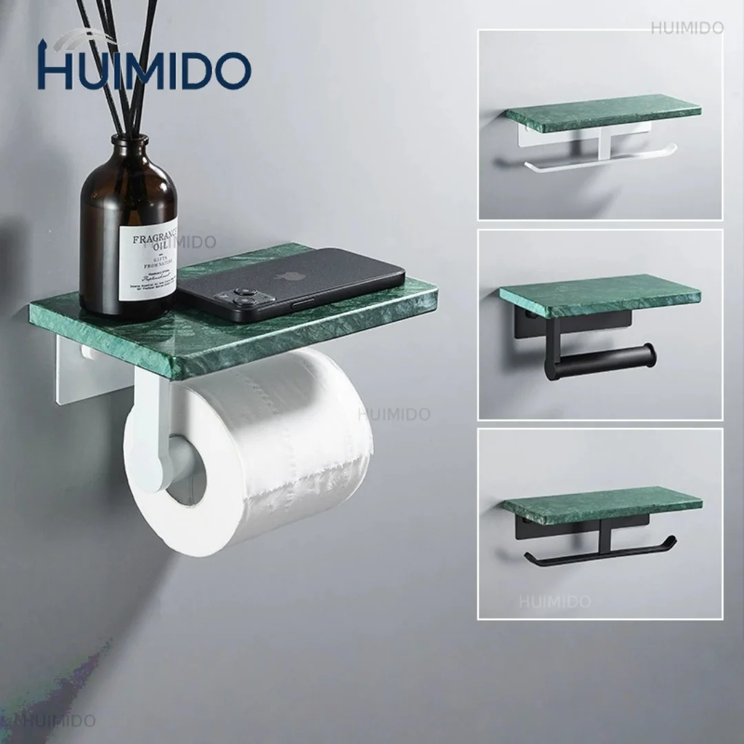 Bathroom Paper  with phone Wall Mounted Paper Roll Holder Tissue Holder Rack Toilet Paper