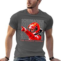 New Michael Schumacher Helmet F1 Legend T-Shirt Short Sleeve Tee Oversized T-shirt Mens Champion T Shirts