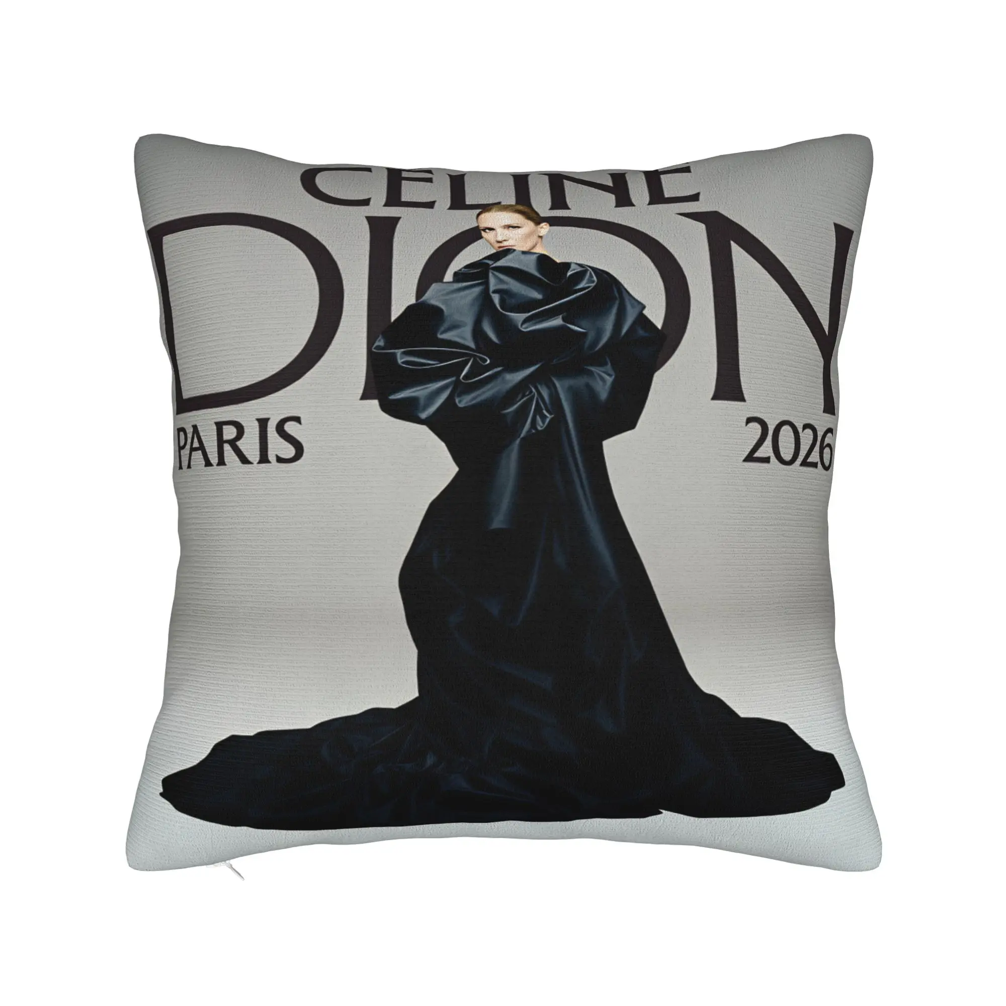 Celines Dions Paris 2026 Pillowcases  Vintage Pillow Case For Sofa Couch Bed Living Room Soft Pillow Cover