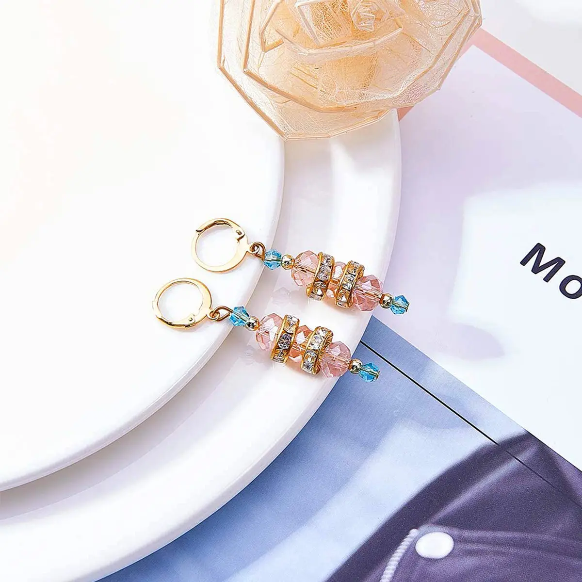 

100Pcs Ear Hooks Ear Clips Metal Earrings Hook for DIY Handmade Jewelry Making Craft with Open Eyelet Compatible with Jump Rings