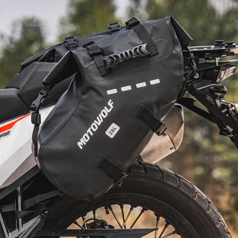 Waterproof Motorcycle Bag Outdoor Dry Sack Bag Waterproof 18L/28L Shoulder Bag, Diving, Swimming, Hiking Driving Travel Tail Bag