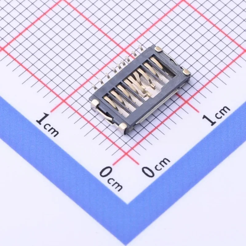 20Pcs/Lot High-Quality Sd Card/Microsd Card Connector, Plug-In Type, Microsd Card (Tf Card) Holder, Thickness 1.7mm, Smd, Short Type, 9P, Gold-Plated Contacts