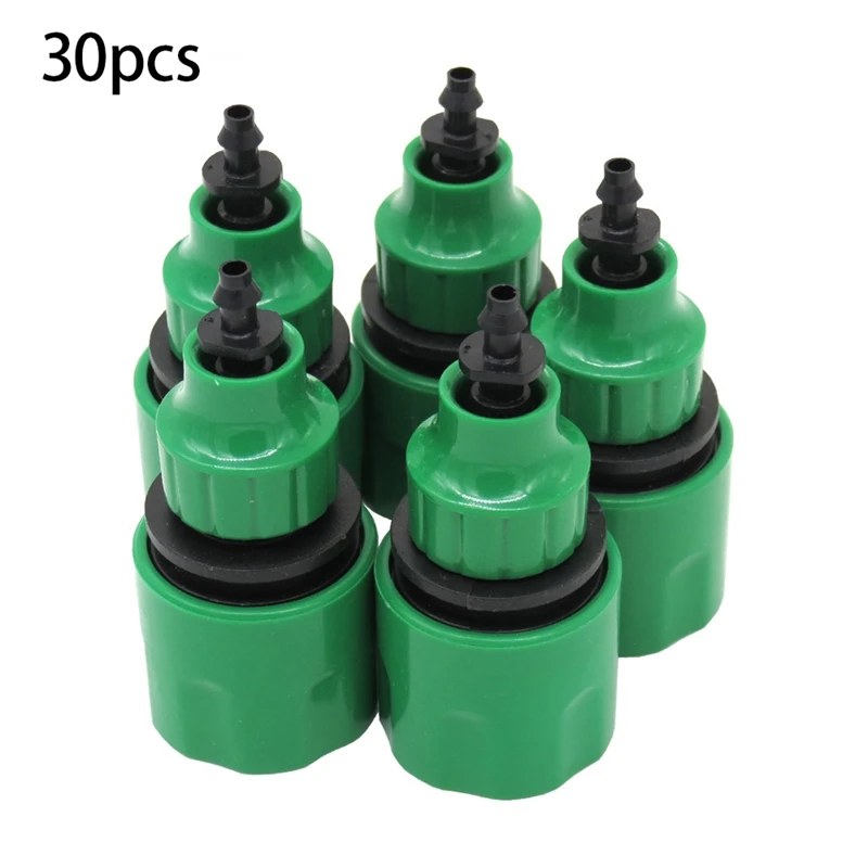 30PCS Quick Coupling Adapter With 1/2 Barbed Connector Drip Tape For Irrigation Garden Watering Replacement Spare Parts