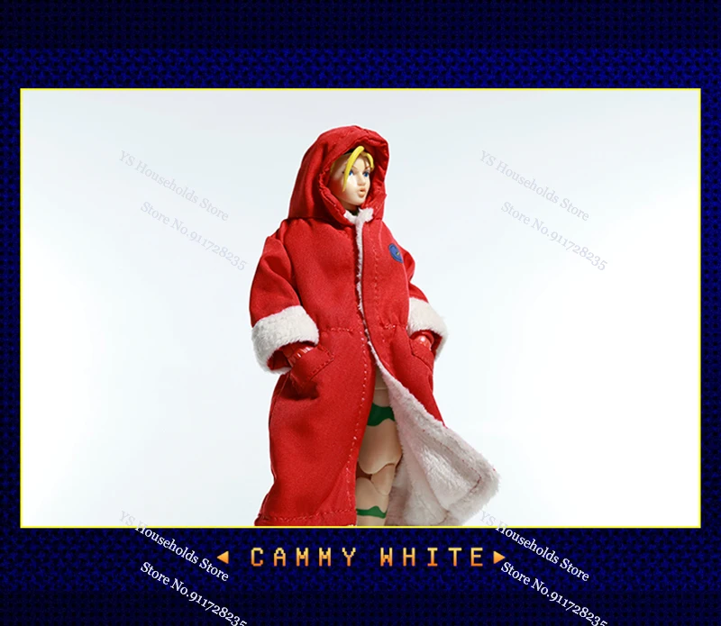 

Red Yellow 1/12 Street Fighter Cammy Female Soldier Mini Hoodies Coat Clothes Toys Accessory For 6" Jada Toys Action Figure Body