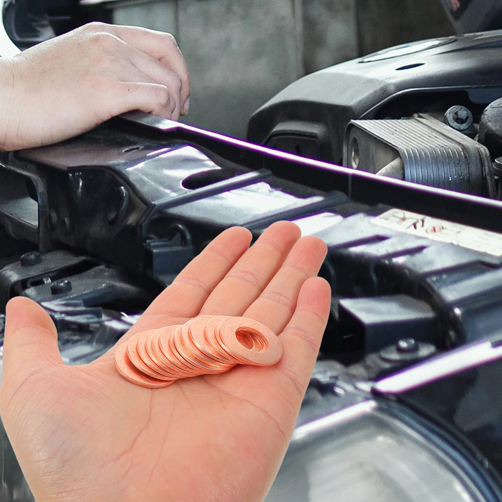 

100pcs Sheet Metal Repair Washers Automotive Dent Pulling Rings For Body Panel Alignment Spot Welder Tools Equipment