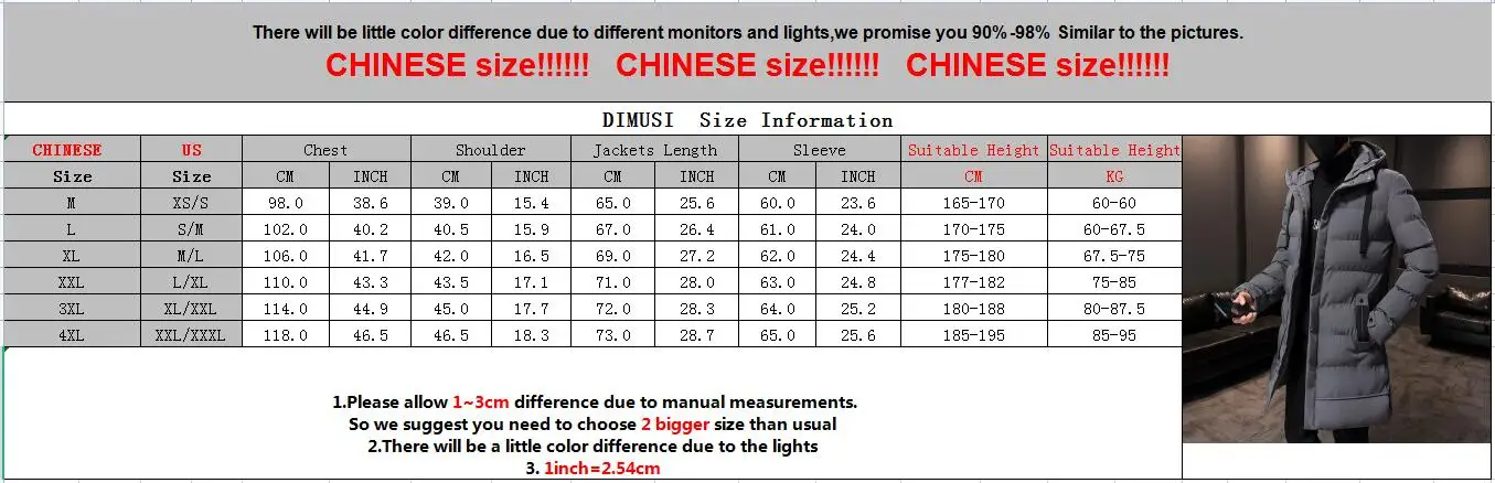 DIMUSI Winter Men\'s Jackets Casual Men Outwear Long Thermal Parkas Coats Man Cotton Thick Warm Windbreaker Jacket Brand Clothing