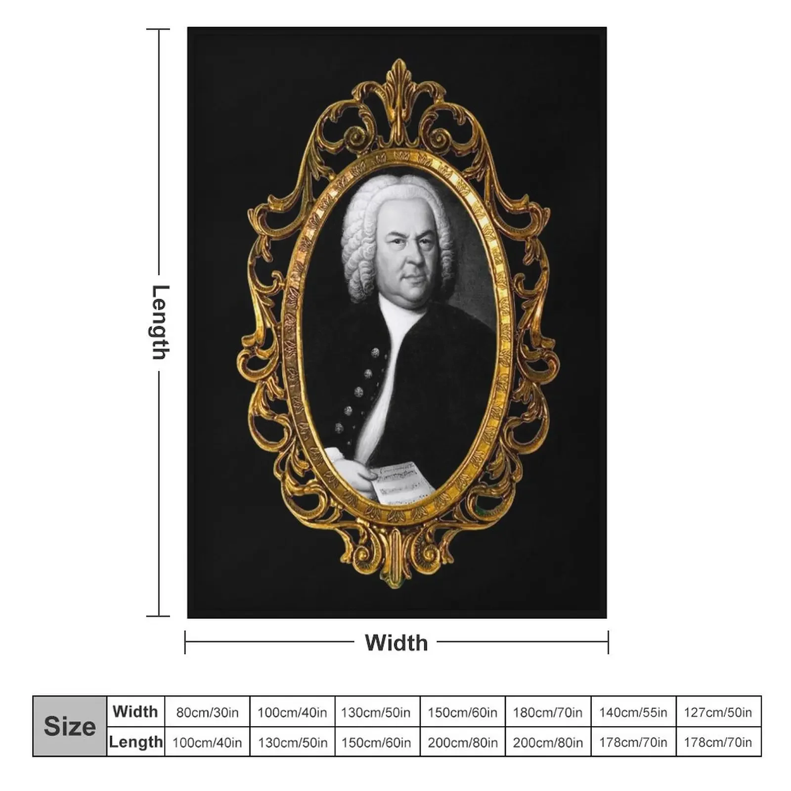 Johann Sebastian Bach Throw Blanket Loose Beautifuls Flannel Fabric Blankets