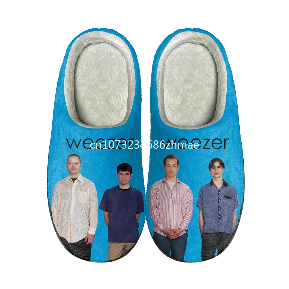 Weezer Pop Rock Band Home Cotton Custom Slippers Unisex Sandals Bruce Springsteen Plush Bedroom Keep Warm Shoes Thermal Slipper