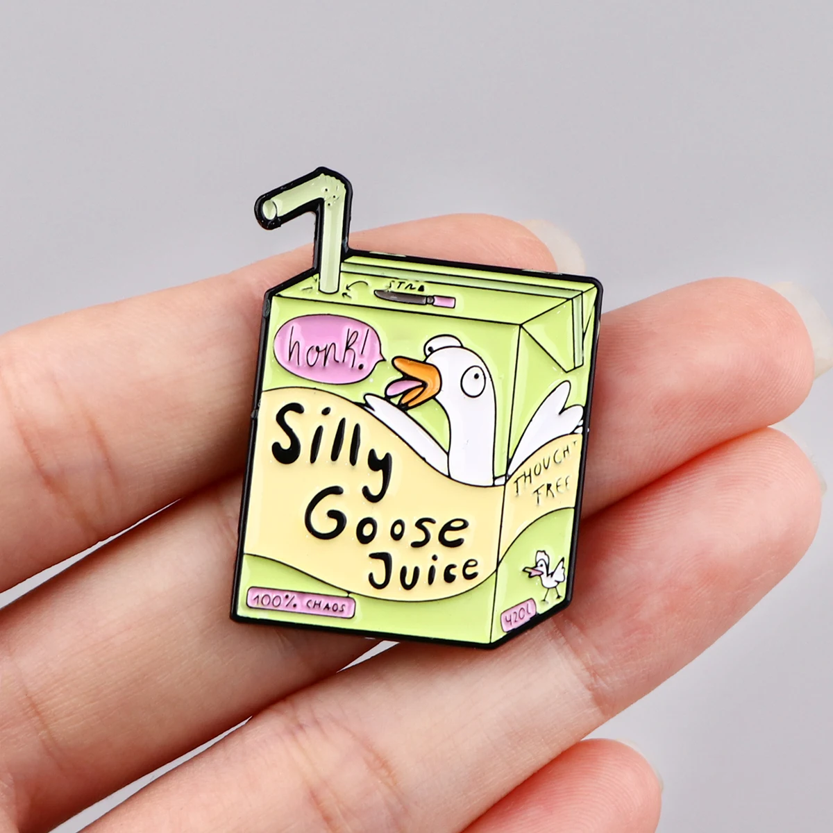 Quotations Enamel Pin Funny Goose Lapel Pins for Backpacks Brooches Badges on Backpack Brooch for Clothes Jewelry Friends Gifts