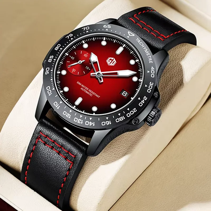 

Man Watch Seagull Movement 5Bar Waterproof Calendar Luminous Clock Fashion Business Automatic Mechanical Wristwatch Top Brand