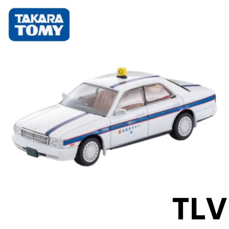 TOMYTEC TLV 1:64 September N290a Cedric V30E Taxi alloy die cast static display car model, children's gift toy collection.