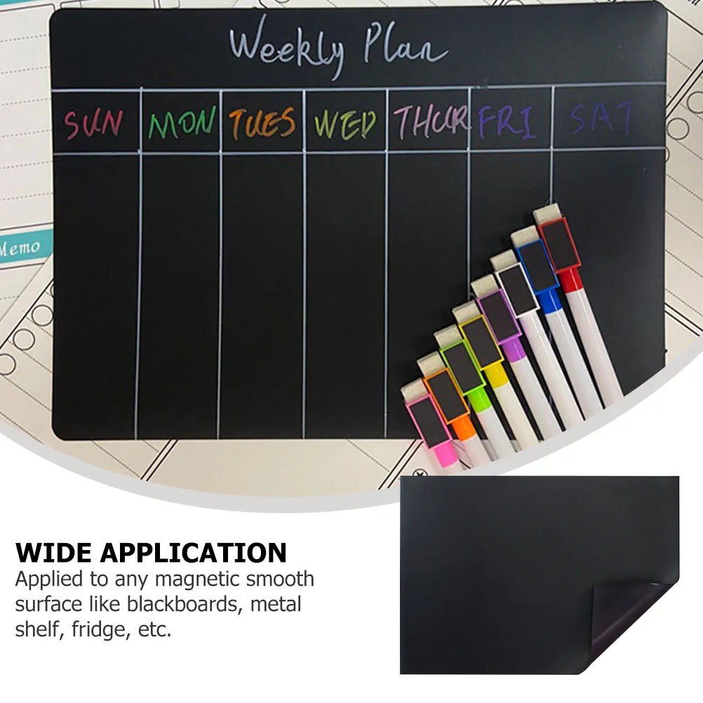 

Erasable Blackboard Stickers 30x21 Dry Rewritable Adhesive Magnetic Fridge Child Kitchen Home Decor Supplies Note Pads