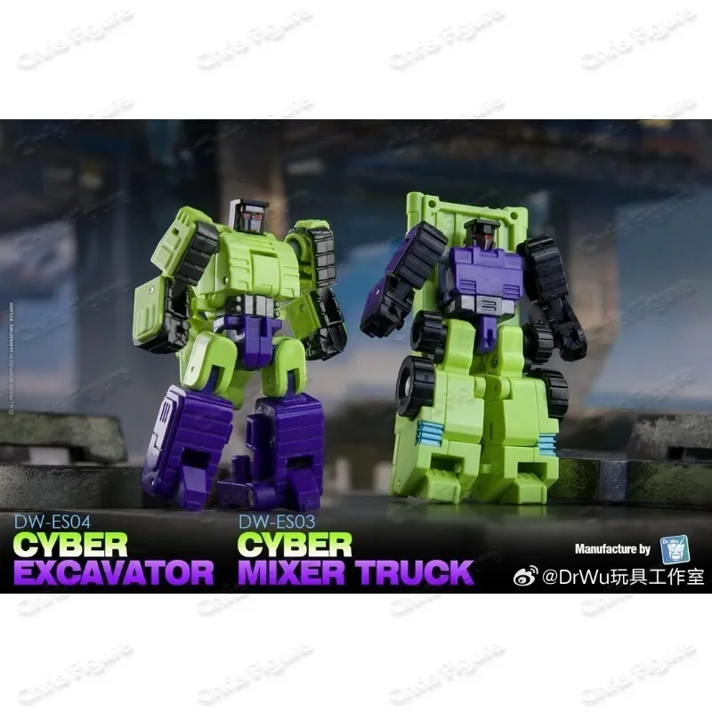 In Stock Genuine Transforming Toys Shtur DW-ES03 Mixer Truck & DW-ES04 Excavator, Devastator Mini Scale Combined Movable Model