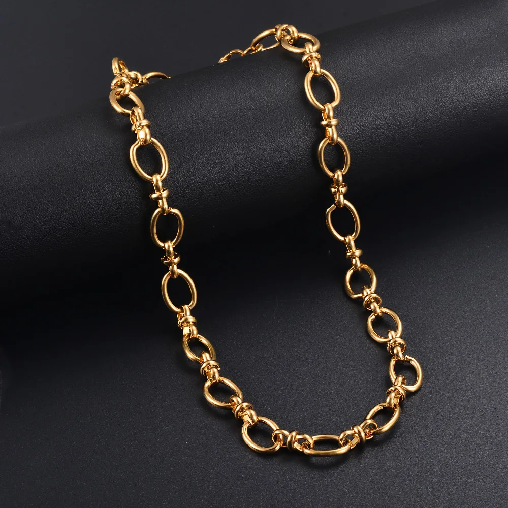 Wholesale 1m/lot Stainless Steel Big Heavy Gold Color Oval Chain Link  DIY Necklaces Bracelet Jewelry Making Accessories