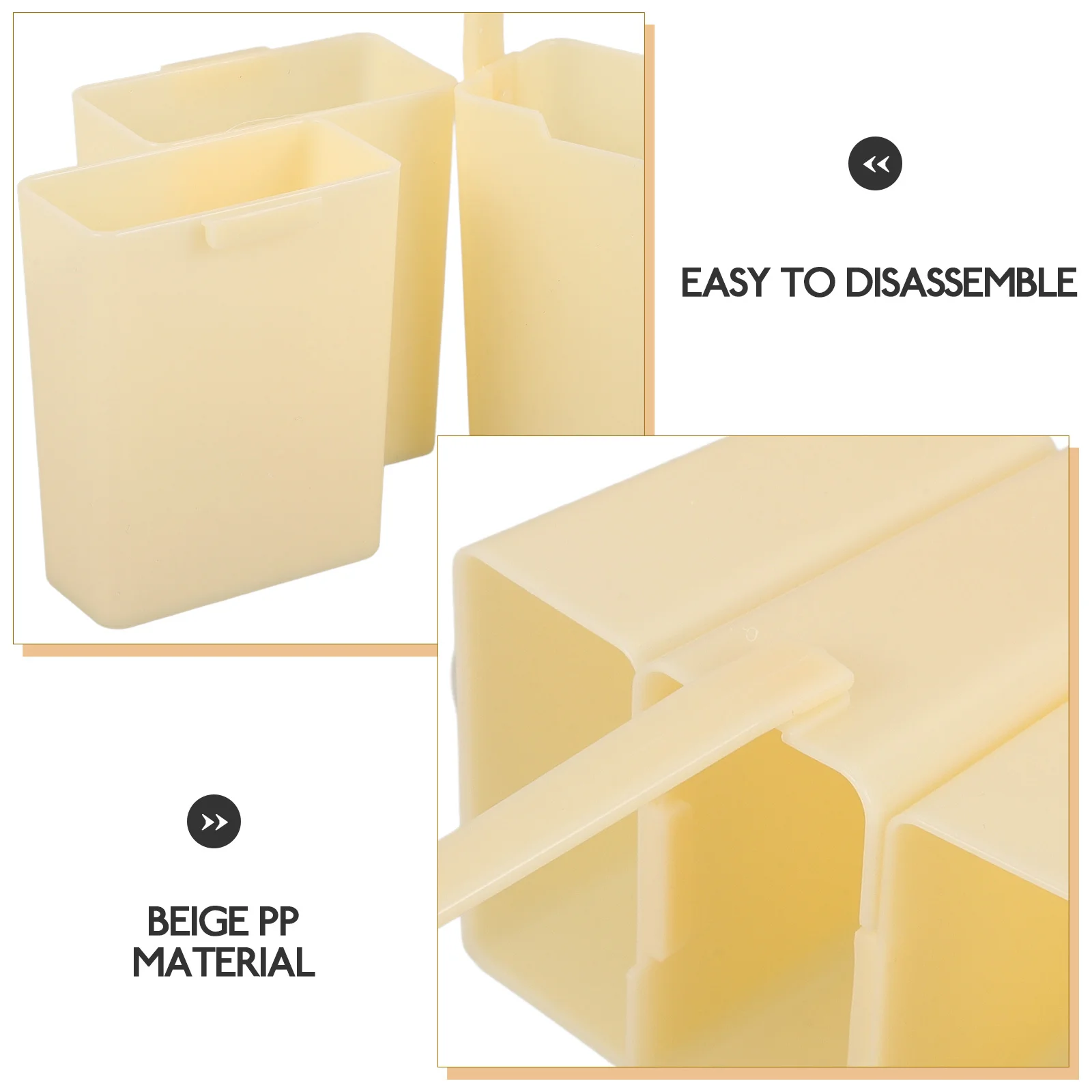 

1Set Brush Washer Detachable Portable Plastic Wash Bucket Three Compartments Pen Holder Art Supplies for Home School Art Class