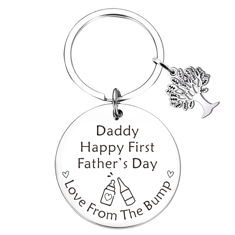 New Daddy Happy Father’s Day Keychain Pendant New Dad Key Chains Family Congratulations Gift