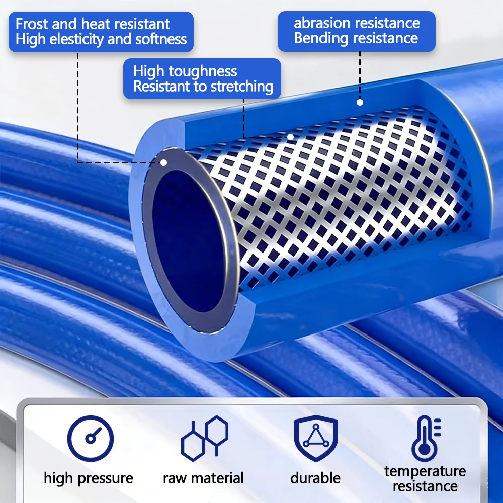 10/20Meter Pneumatic PU Air Tube, 8MM OD 6MM ID, EU Quick-Change Connector, Pneumatic Air Tubing Pipe Hose Line, for Air & Fluid