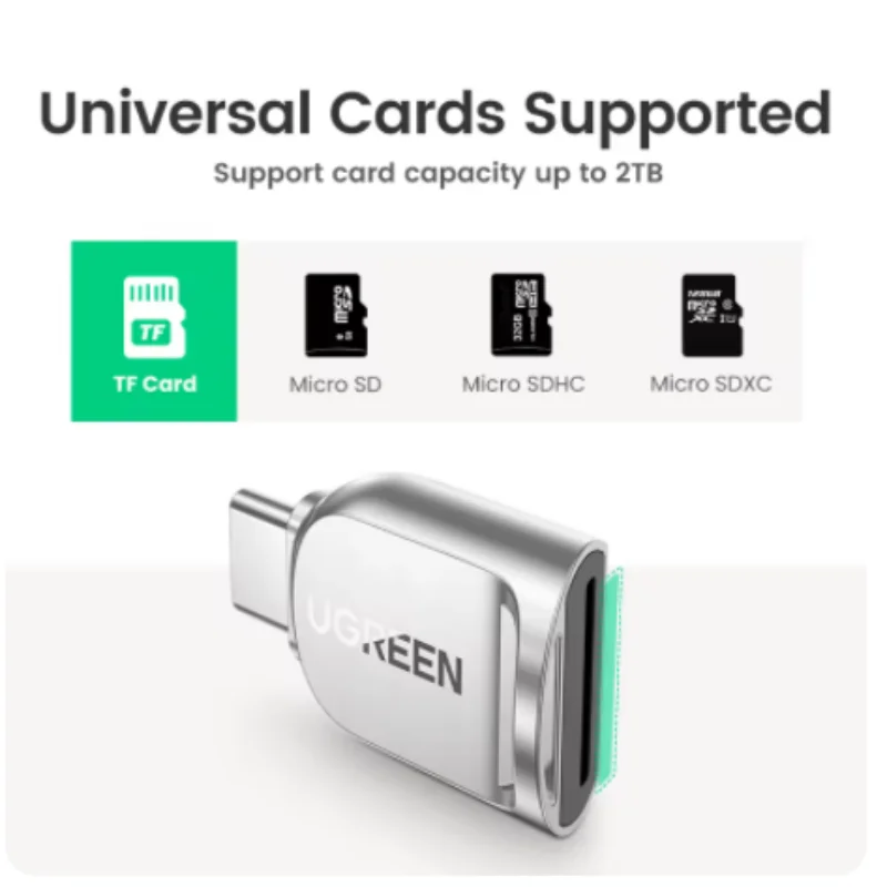 UGREEN Card Reader USB-C to Micro SD TF Card OTG Adapter for Laptop PC Tablet Phone Windows MacOS USB3.0 Memory Cardreader