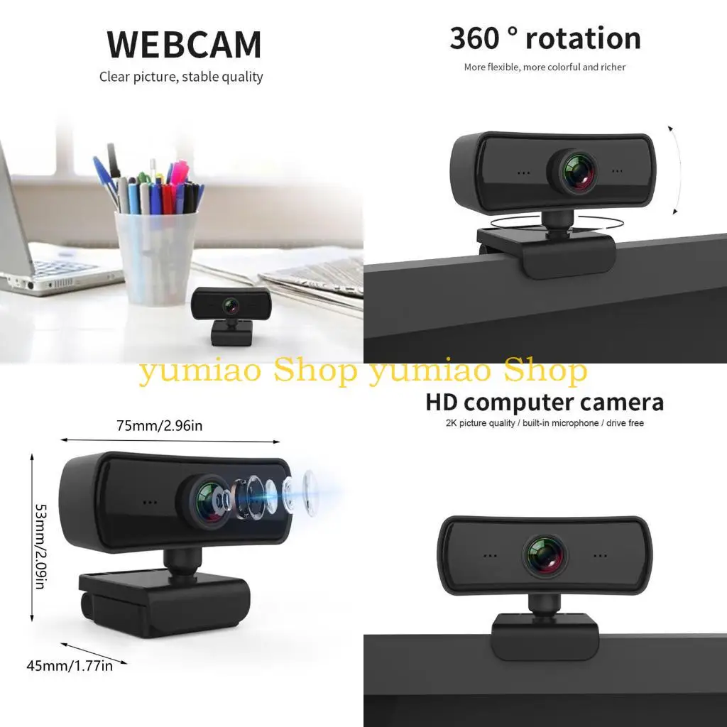 587B Webcam 1080P USB Camera Plug Play Web Autofocus 2MP 1920x1080P Camera