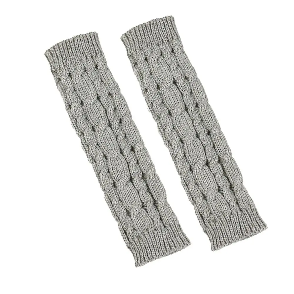 Fingerless Arm Sleeves Gloves Knitted Twists Decorative Pattern Arm Sleeve Gloves Soft Material Warm Gothic Mittens