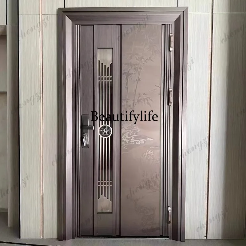 Z138 Customization  304 Stainless Steel Interior Modern Korean-Style Anti-Theft Entrance Middle Doors