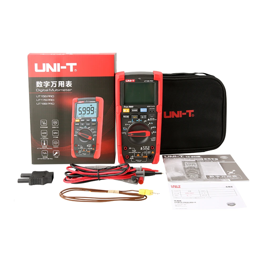 UNI-T UT15B PRO/UT17B PRO/UT18B PRO 1000V Multimetr Cyfrowy True RMS AC DC Napięcie Prąd Rezystancja Pojemność Tester