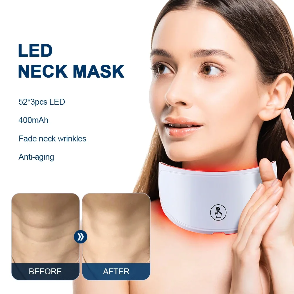 2025 Neck LED Lift Mask Photon Anti-Wrinkle Skin Tightening Neck Beauty Device Skin Brighten Rejuvenation Neck Wrinkle Remover
