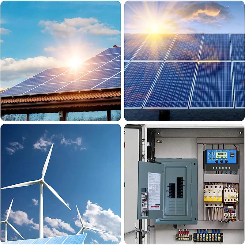 Controlador de carga solar 20A 30A PWM 12V / 24V con USB dual