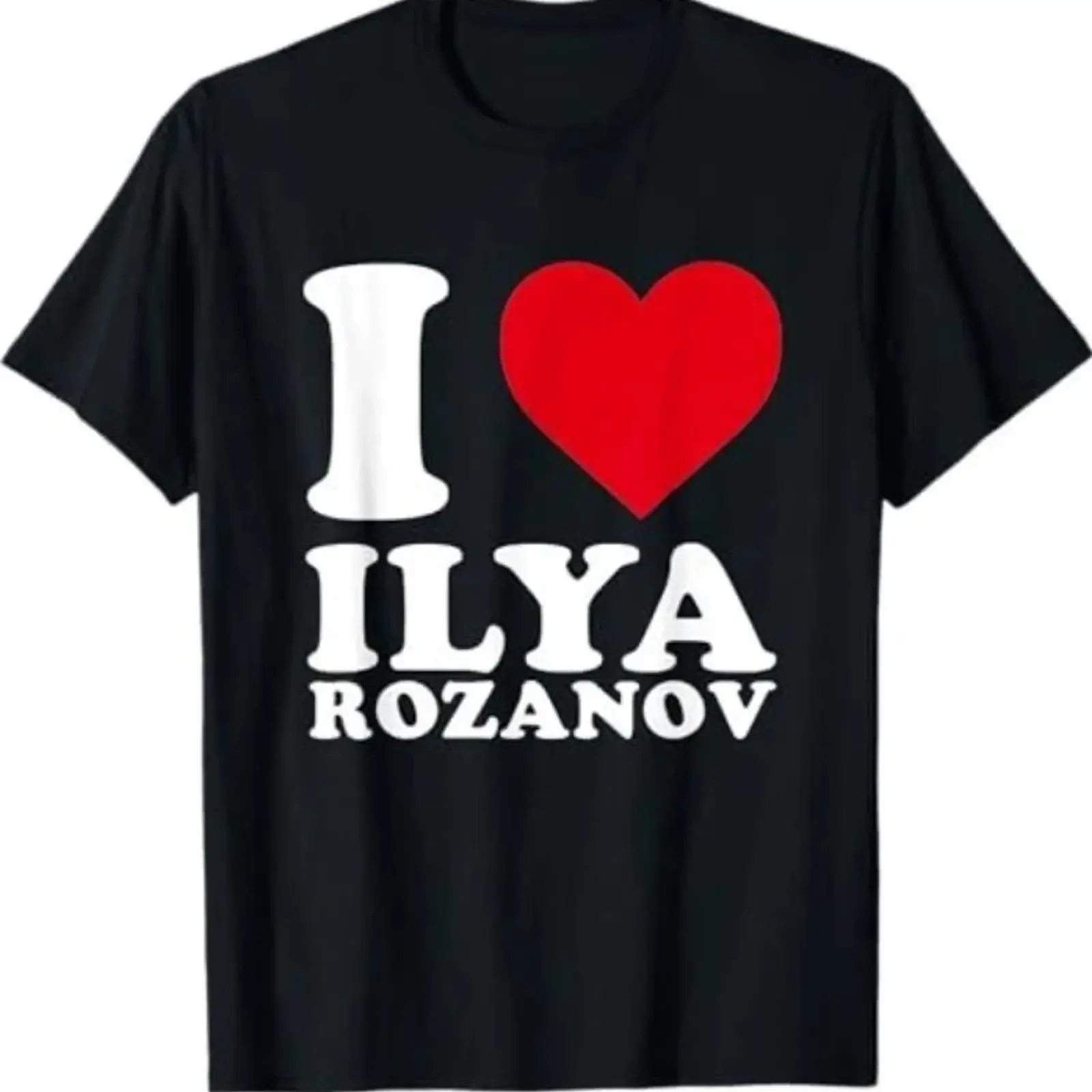 I Love Ilya Rozanov Hockey Player Bold Heart Support T Shirt vintage Washed Top For Everyday Wear Stylish fashion homme
