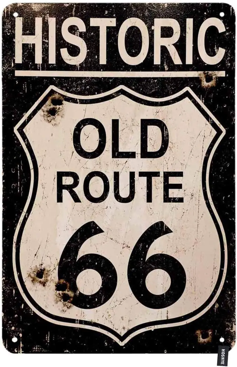 Оловянная вывеска HOSNYE, историческая старая дорога, винтажные металлические жестяные вывески для мужчин и женщин, настенный художественный декор для дома, баров, клубов, кафе - алюминий