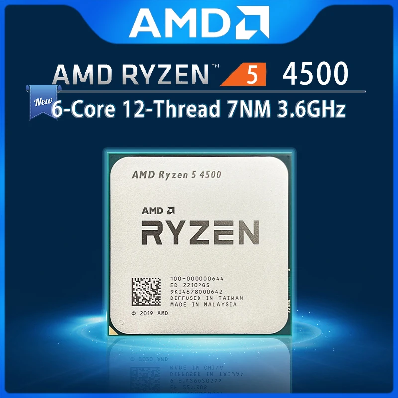 

AMD Ryzen 5, R5 4500, 3,6 GHz, 6 núcleos, 12 thread, 100-0000644, Soquete 65W, AM4, Novo