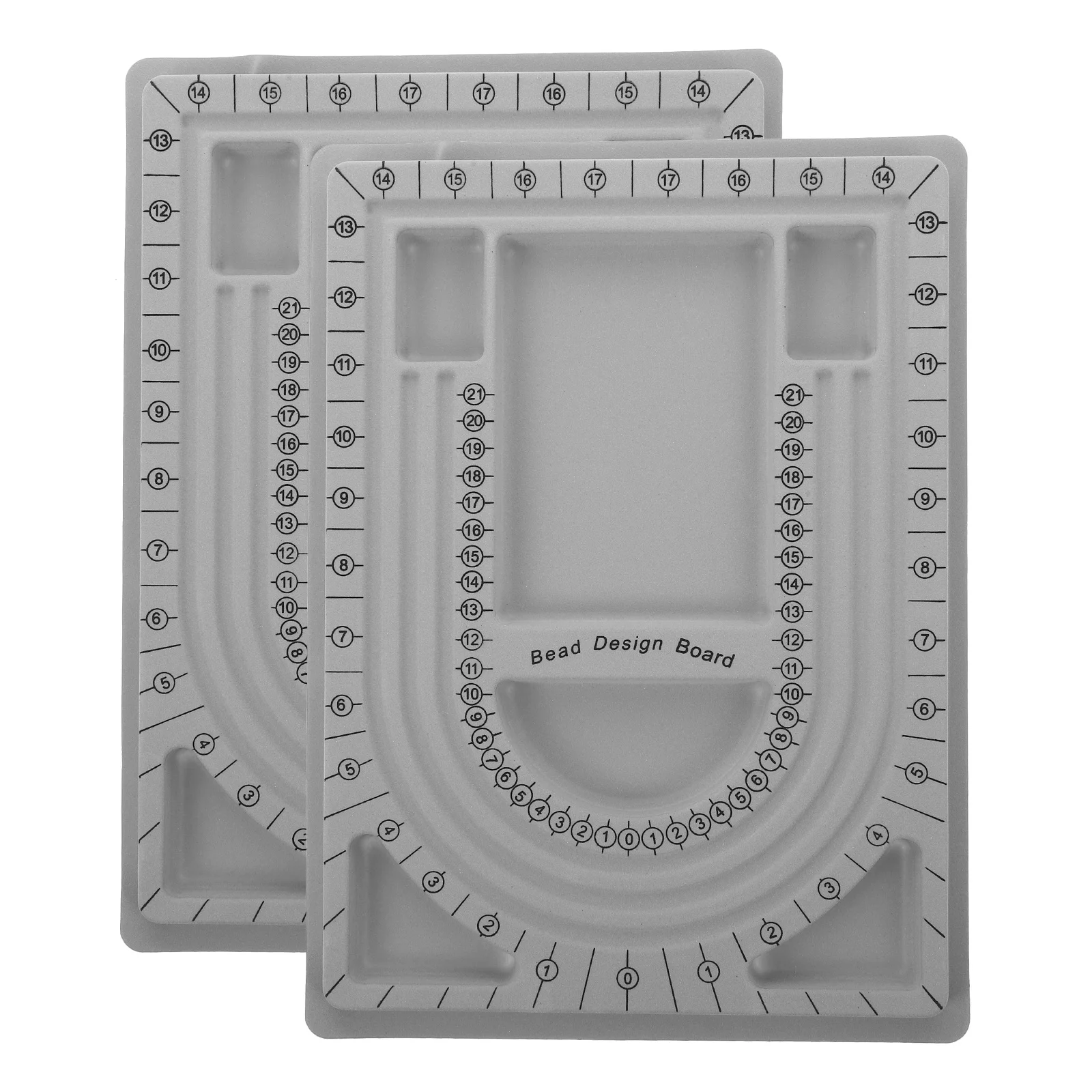 2 Stücke Halskette Design Boards Robuste Perlen Design Boards Schmuck Machen Board Perlen Messwerkzeug Perlen Tablett Perlen Board