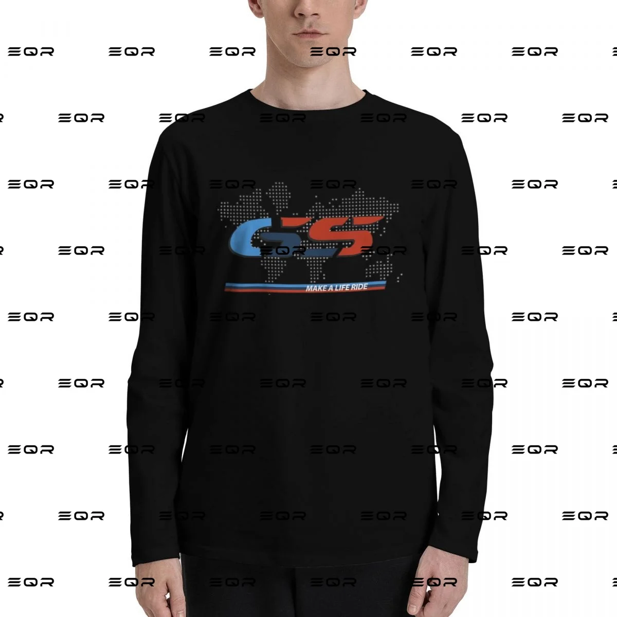 לעשות נסיעה חיים gs אופנוע הרפתקאות שמלה גברים כותנה ריסוס ישיר דיגיטלי מודפס חולצת שרוולים ארוכים, חולצת יוניסקס