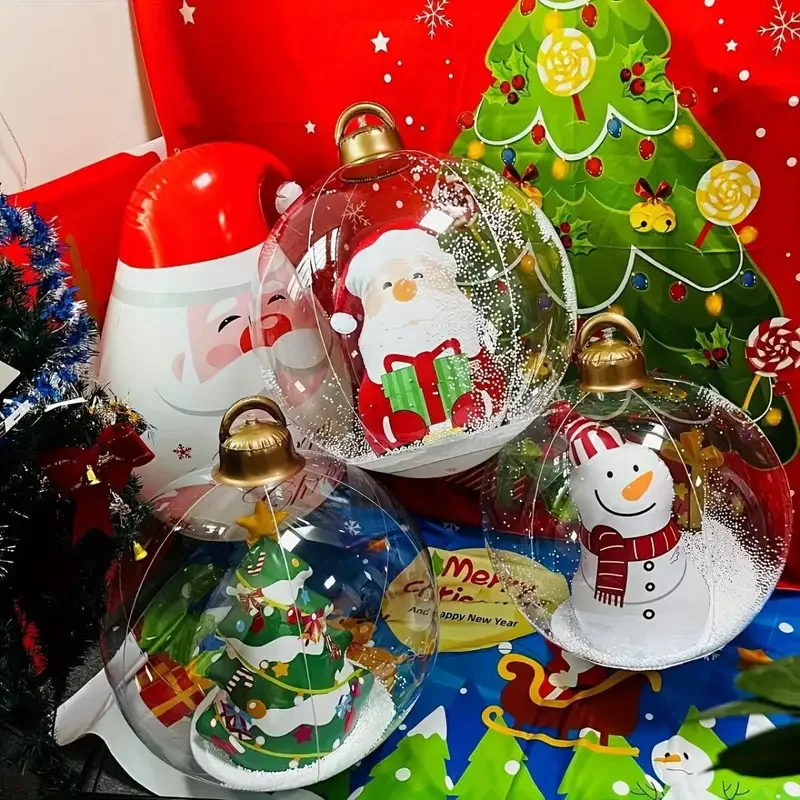 Giant LED Inflatable Christmas Ball Remote Control Outdoor Holiday Decoration for Home Party Christmas Display Celebration Decor